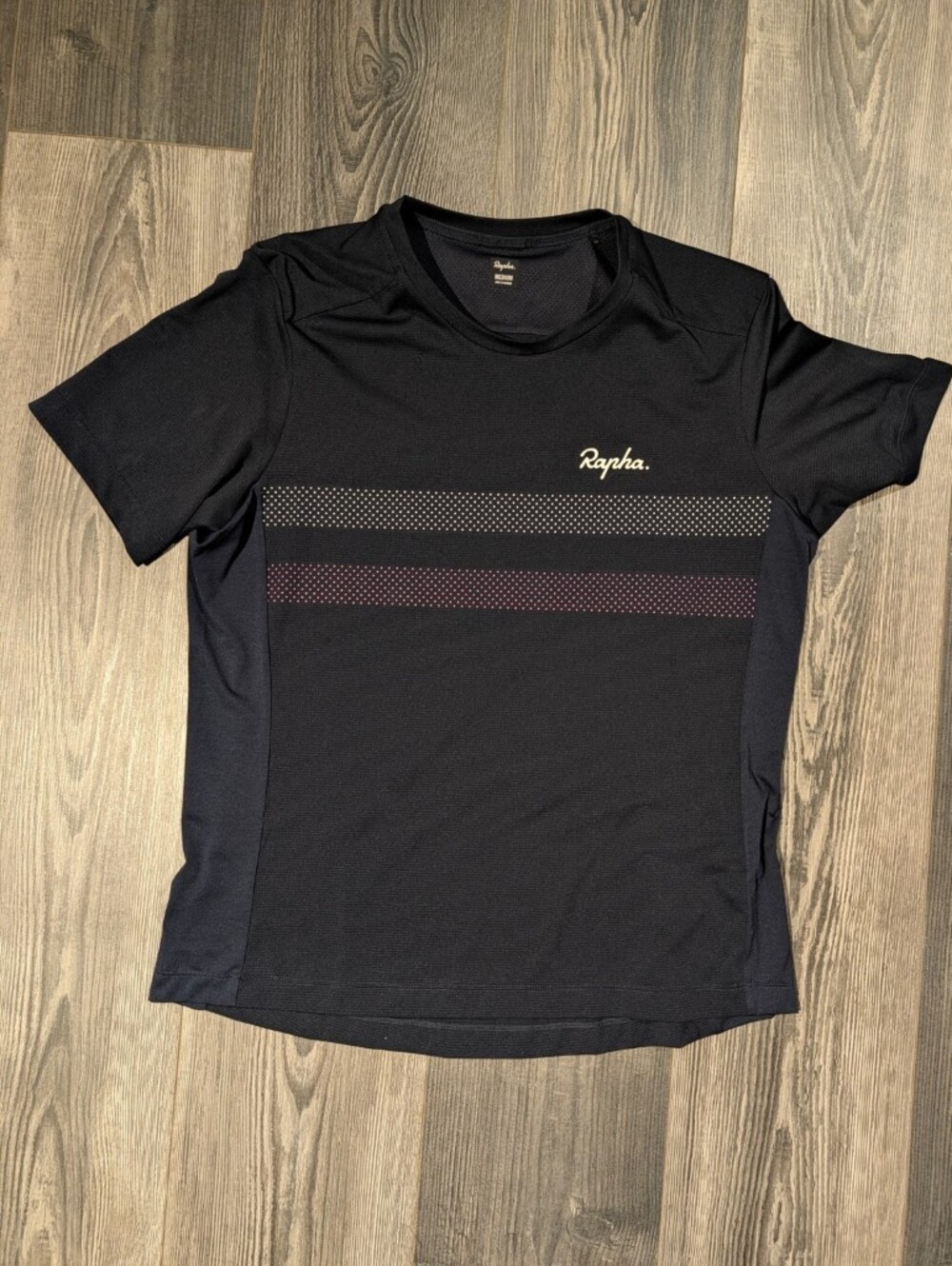 Rapha Women’s Brevet Cycling Jersey Medium Navy Reflective Stripe Short Sleeve
